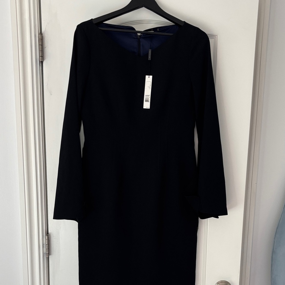 Elie Tahari Black Long-Sleeve Sheath Dress Size 8 NWT